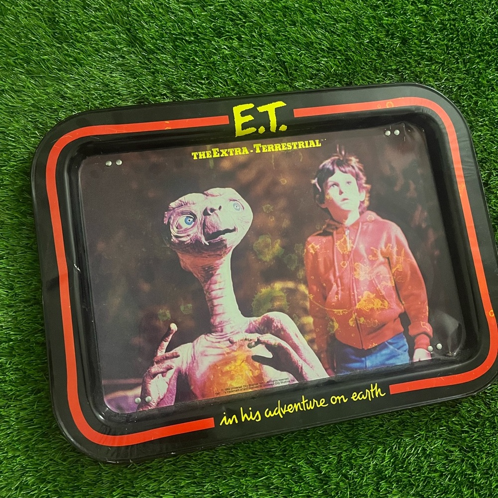 VINTAGE 1982 E.T. Foldable Dinner Food Tray